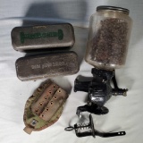 Crystal Wall Mount Coffee Grinder, Model of 1916 WWI Bacon Tins and WWII Compass