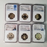 6 NGC PF70 Ultra Cameo and Reverse Cameo American Innovation One Dollar Coins