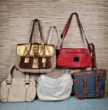 5 Pre-Owned Handbags - 3 Coach & 2 Tignanello