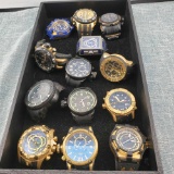 Lot Of 13 Used Invicta Watches As Is No Bracelets