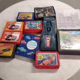 11 Plastic Hot Wheels, Matchbox & Other Toy Car Carry Cases FULL Of Cars