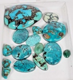 Turquoise Cabochons and Belt Buckle