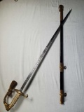 Vintage US Navy Officer's Dress Sword with Gold Sword Knot