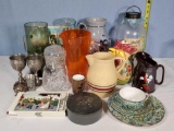 Lot of Kitchen and Dining Room Collectible Porcelains, Retro Glass and Stoneware