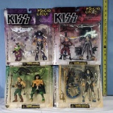 4 McFarlane Toys Collector's Club Kiss Psycho Circus 1998 Unopened Action Figure Packs