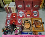 11 Chinese Traditional Plaque Form and 3 Vienna Style Masquerade Masks