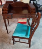 Antique Ladies Writing Desk with Chair