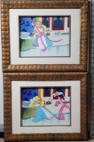 2 Pink Panther Animation Cel Genuine Production Art from MGM Animated TV and Video Series