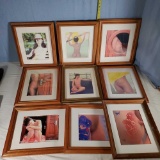 9 Framed Limited Edition Giclee Print on Canvas Asian Female Art Nudes