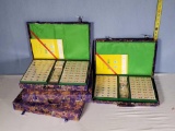 4 Complete Mahjong Sets with Sealed Tile Sets