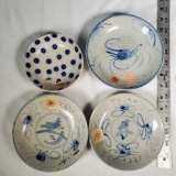 3 Swatow Chinese 4 Crab Shou Life Antique Blue Plates and more, National Museum Phillippines