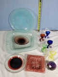 Retro Art Glass Pieces and Glass Eye Wash Cup Collection