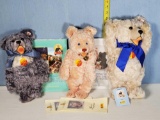 3 Steiff Festival Limited Edition Teddy Bears - Rosey, Sandey and Daddey and 2 Festival Books