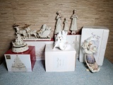 5 Pre-Owned Porcelain Christmas Decorations in Orig. Boxes