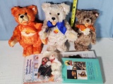 Steiff Festival Limited Edition Bears (Pappey, Mommey and Candey), 2 Minis and 2 Festival Books