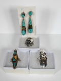 4 Pcs. Sterling Silver Native American Jewelry