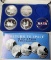 4 1 Oz .999 Fine Silver Bullion Space Shuttle Coins in Case with NASA Badge Medal