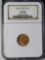 NGC AU 58 1861 Liberty Type II Gold Quarter Eagle $2 1/2 coin