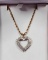 10k Gold Diamond Heart Pendant Necklace