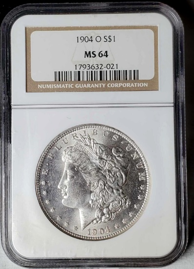 NCG MS64 1904-O Morgan Silver Dollar