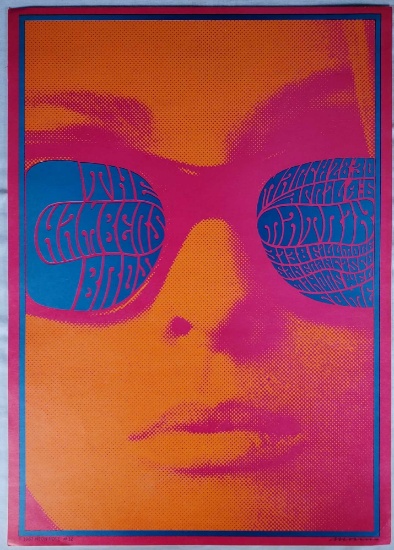 Victor Moscoso 1967 Neon Rose Psychedelic Concert Poster #12 Chambers Brothers Masterpiece