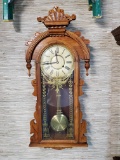 Antique Walnut Case Wall Clock