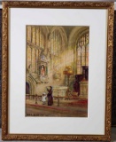 Maria Eaton 1919 Watercolor Shakespeare's Monument Holy Trinity Church Painting
