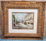 Walter Sita Orig. Parisian Street Scene Oil Painting