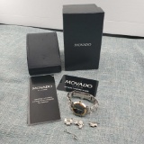 Swiss Made Movado Museum Dial 2 Tone Ladies Watch With Box