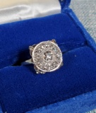 Beautiful Art Deco 14k White Gold Diamond Ring