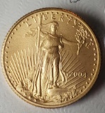 US $5 1/10 Troy Oz Fine Gold Bullion Coin MS Grade