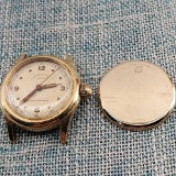Vintage 14K Yellow Gold Crawford 17 Jewel Unisex Nurses 29mm X 35mm Wrist Watch