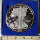 BU Proof Quality 1/2 Lb. US Silver Eagle .999 Silver Bullion Coin in Case