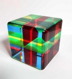1987 Signed Vasa Acrylic Cube