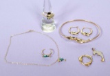 Collection of 10k Gold Dolphin Jewelry