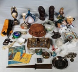 Case Lot Of Small Porcelains, Ink Well, LLadro Angel and More