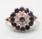 Vintage Sapphire & Diamond 10k Gold Ring