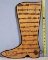 Boot Shape Display Of Antique 1800s Barbed Wire