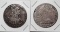 1783 and 1808 Spanish Colonial 8 Reales Silver Coins with Chop Marks
