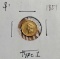 1851 Type 1 Liberty One Dollar $1 Gold Coin