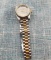 Used Replica Rolex Oyster Perpetual Day-Date Silver Face Stainless Steel 2 Tone Ladies Wrist Watch