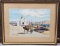 D Vassiliou Watercolor of Greek Harbor Shore Scene