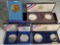 2 Two Piece and 2 Single Silver US Mint Commemorative Dollar Sets and More