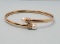10k Gold Bangle Bracelet with Pearls