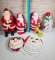 Vintage Santa Blow Mold Christmas Decorations