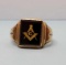 Vintage Men's 10k Gold Masonic Ring