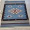 Vintage 1960s Southwest Woven Wool Rug / Blanket