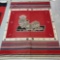 Vintage 1960s Hand Woven Chac Mool Wool Rug / Blanket.