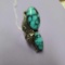 Sterling Silver & Turquois Navajo Ring Signed Pete Johnson