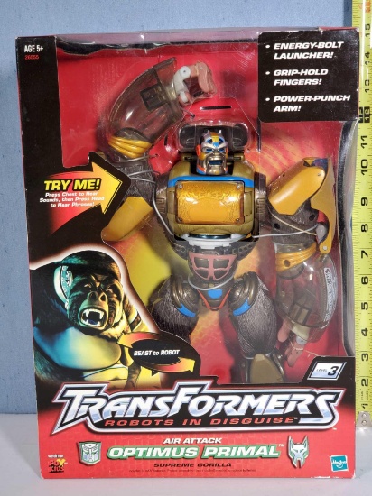 2001 Transformers Robots in Disguise Air Attack Optimus Prime Supreme Gorilla MIB